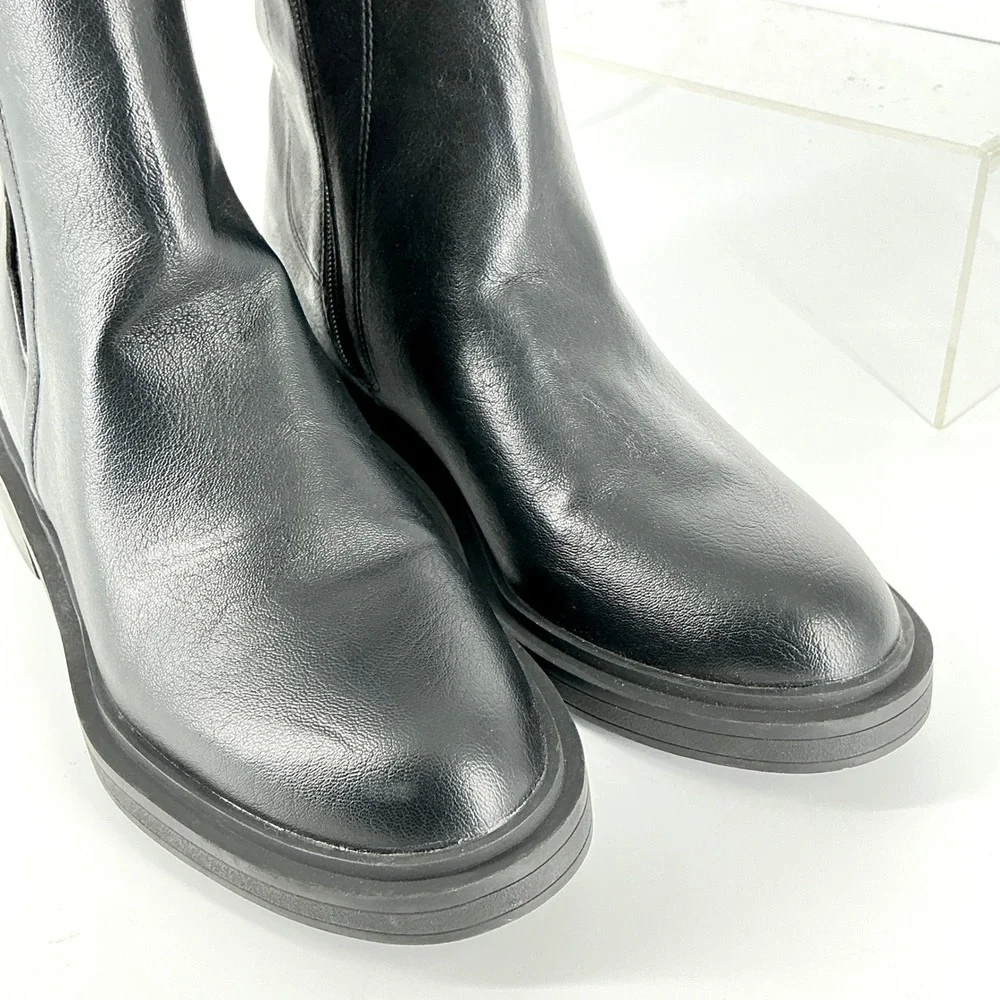Kenneth Cole Reaction Size 9 Chelsea Boots Black Side Zip NEW Anabelle $70